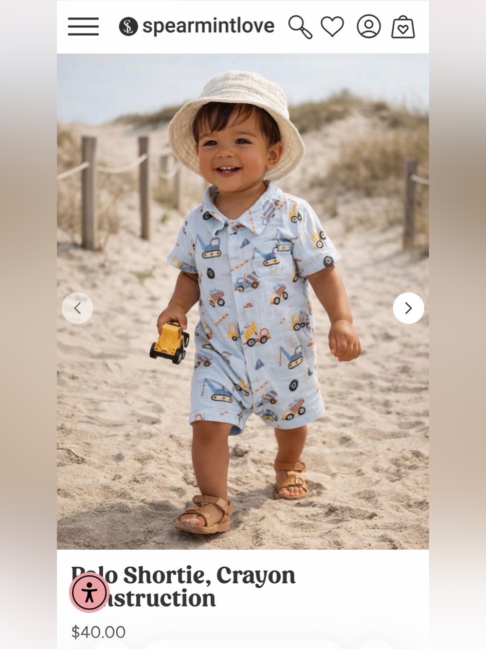 NWOT! Spearmint Love -  Polo Shortie, Crayon Construction - 6 - 12 Months!